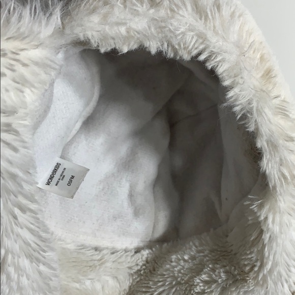 WonderKids Infant grey Fuzzy Ear Flap Hat With Velcro Strap winter outer - Picture 6 of 8